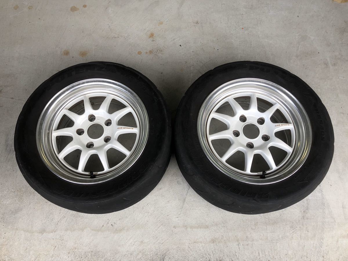 1円売り切り！GAB SPORTS 15インチホイール 5穴 PCD114.3 7J