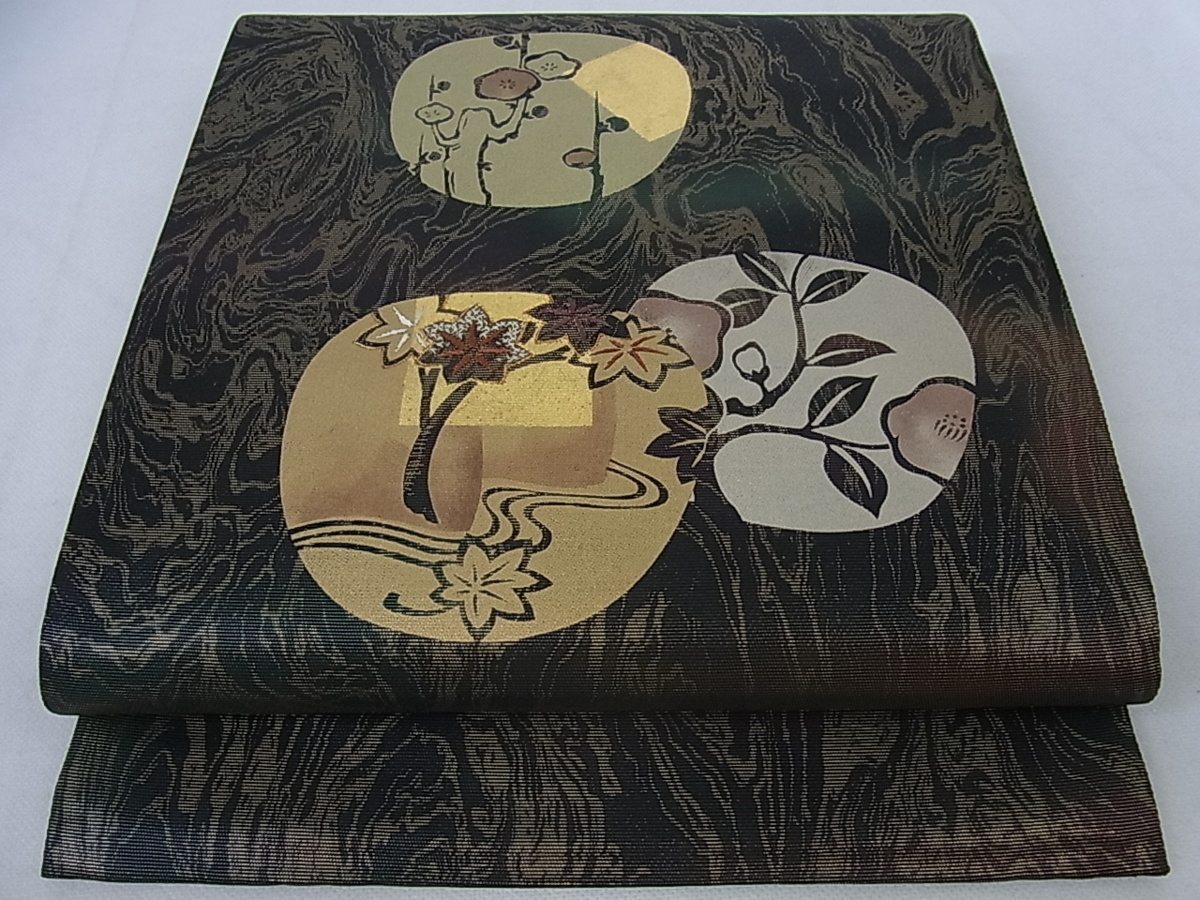 ベストストア日本一受賞店！■花美人着物■極上　川島織物　六通柄　本袋帯　唐織　花唐亀甲文　金糸　逸品ｇ327 ヤフオク！ベストストア受賞店□花美人着物□極上 川島織物謹製 六通