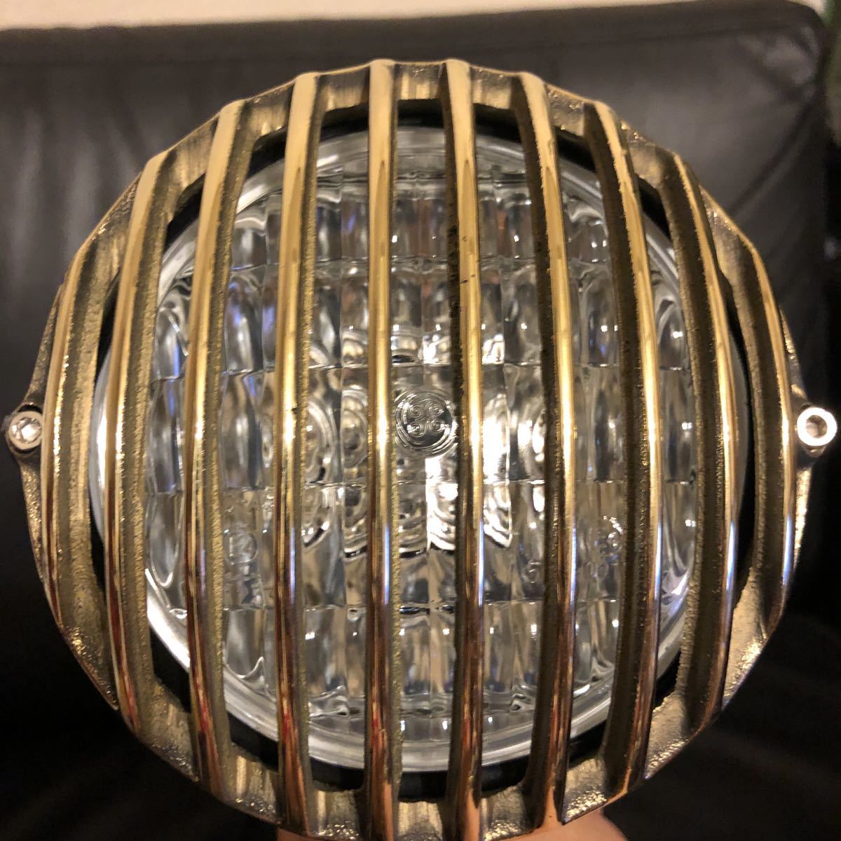 アルミ鋳造 ビンテージヘッドライト 4.5インチ パンナックルショベル フランダース ガイド ハーレー クリア ガラスレンズ ハーレー 4.5インチ ビンテージヘッドライト アルミ鋳造