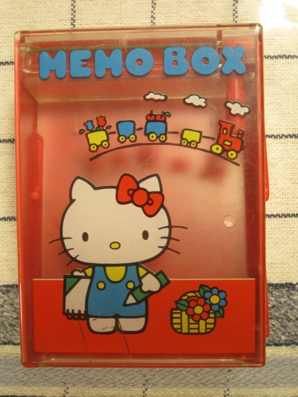 昭和レトロ サンリオ ハローキティ MEMO BOX 2段式スライド メモ