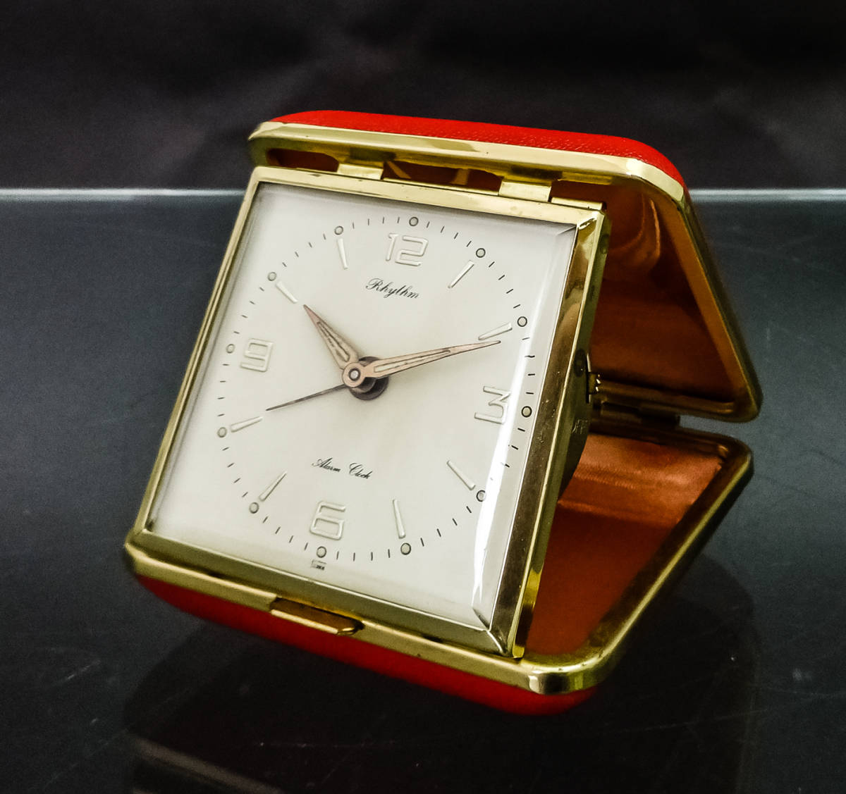 【激レア】 Rhythm リズム Telock テロック Alarm Clock アラーム クロック トラベル 時計 JAPAN 日本製