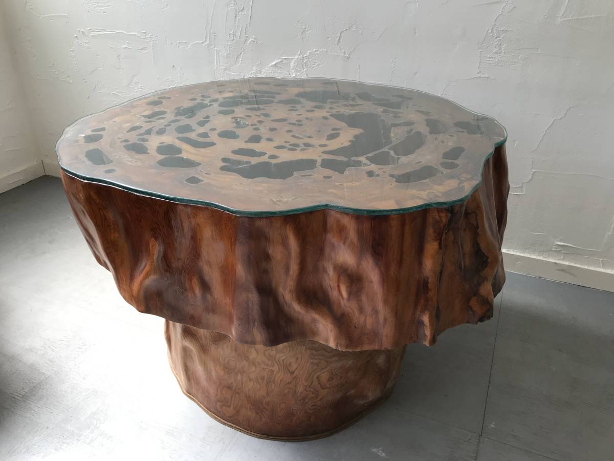 高級 屋久杉 ガラステーブル 屋久杉 高級応接セット ガラステーブル