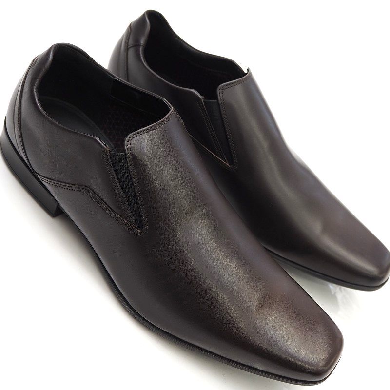 【新品】D01179 新品 Clarks/クラークス Glement Slip レザーシューズ 革靴 UK11(29.5cm) ダークブラウン