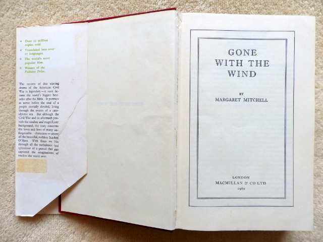 Gone With The Wind By Margaret Mitchell 英語版 風と共に去りぬ 1962年古書 の落札情報詳細 ヤフオク落札価格情報 オークフリー スマートフォン版