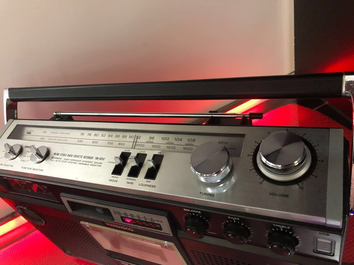 昭和レトロ HITACHI 日立 TRK-8050 PERDISCO パディスコ ラジカセ