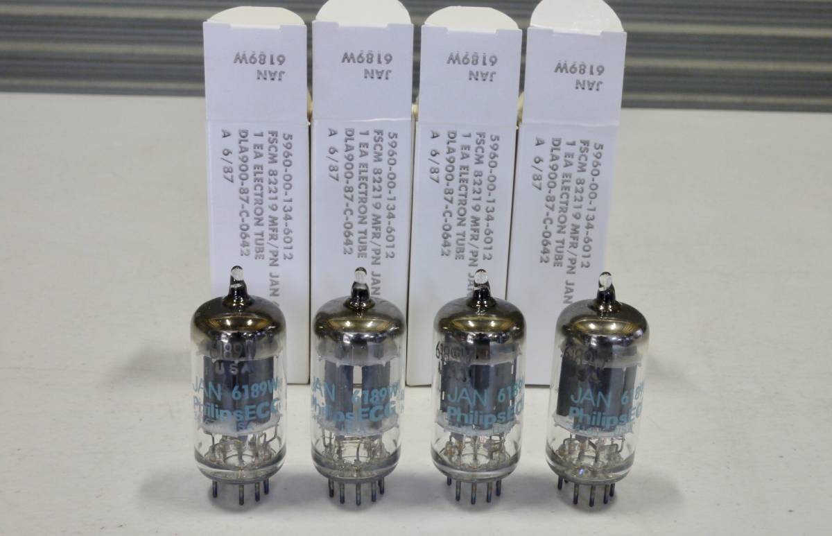 新品】JAN Philips ECG☆6189W / 12AU7☆4本セット☆真空管☆未使用品