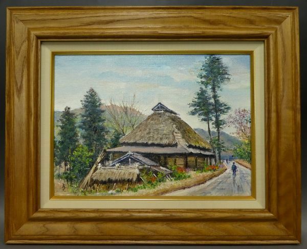 林与三郎 山形県みちのくの小国 林与三郎 山形県みちのくの小国 油彩画