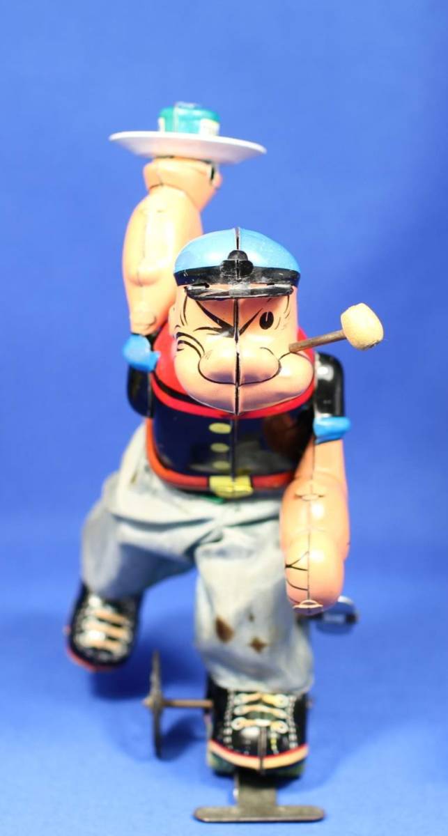 1950 元箱付 完動品 PoPeye ポパイ メカニカル ローラースケーター
