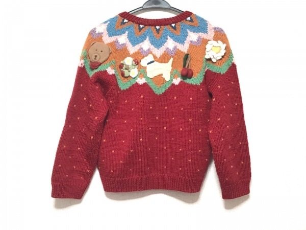 PINK HOUSE(ピンクハウス) カーディガン レディース - レッド フラワー  