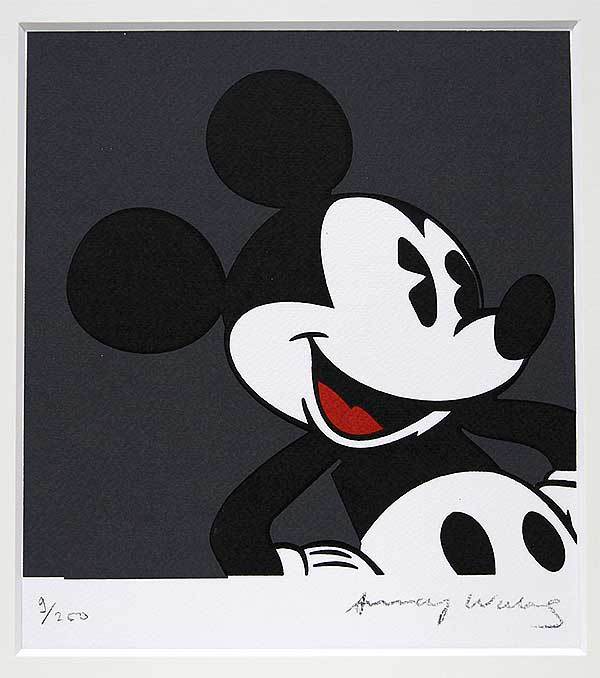 ランキング上位のプレゼント アンディウォーホル シルク ミッキーマウス 24 250 証明書 直筆サイン 版画 Reem Design Com