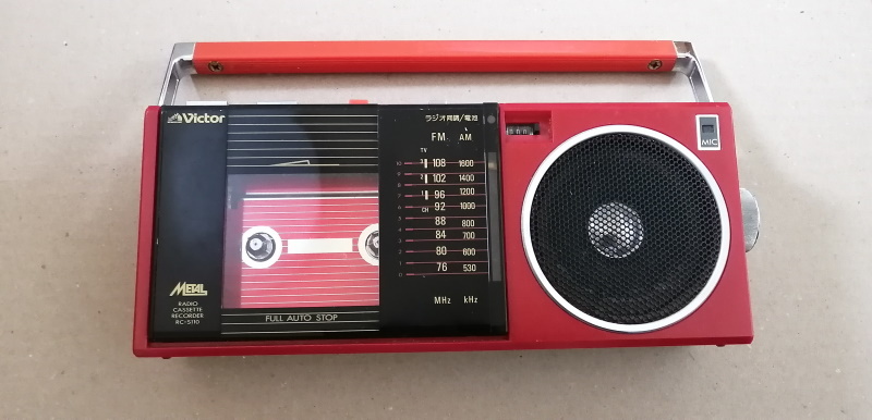 送料520円】難あり品 Victor ビクター カセットテープ ラジカセ ラジオ