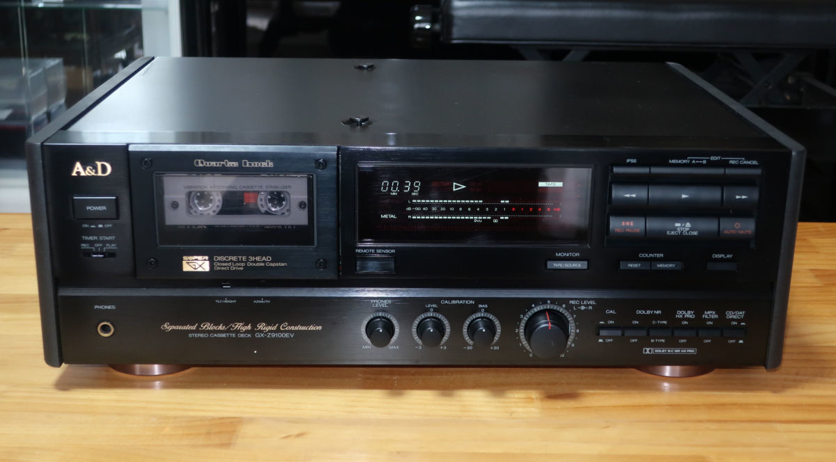 A&D GX-Z9100 3ヘッドカセットデッキ 上等品☆A&D 3ヘッドカセットデッキ