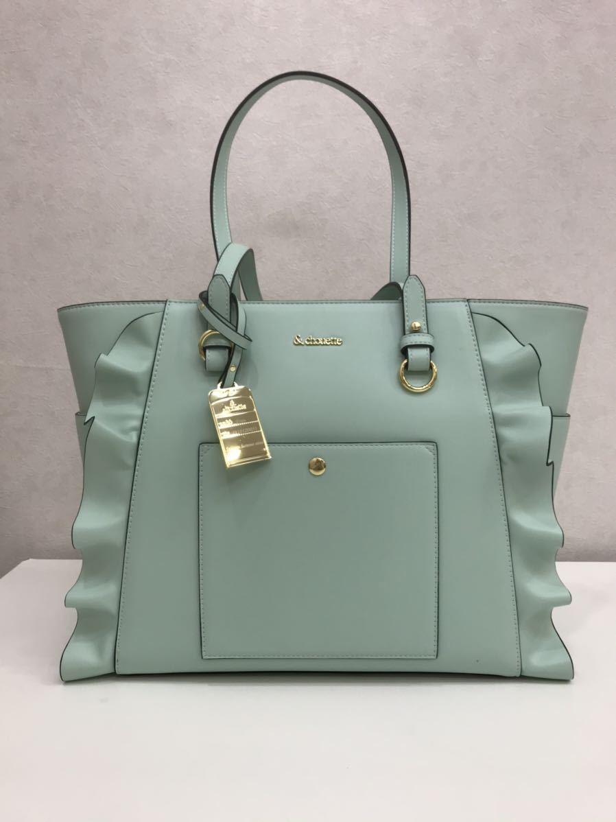 新品 Samantha Chouette サマンサ シュエット Chouette アンドシュエット トートバッグ ミントグリーン ショルダーバッグ 肩掛け ミントブル の落札情報詳細 ヤフオク落札価格情報 オークフリー スマートフォン版