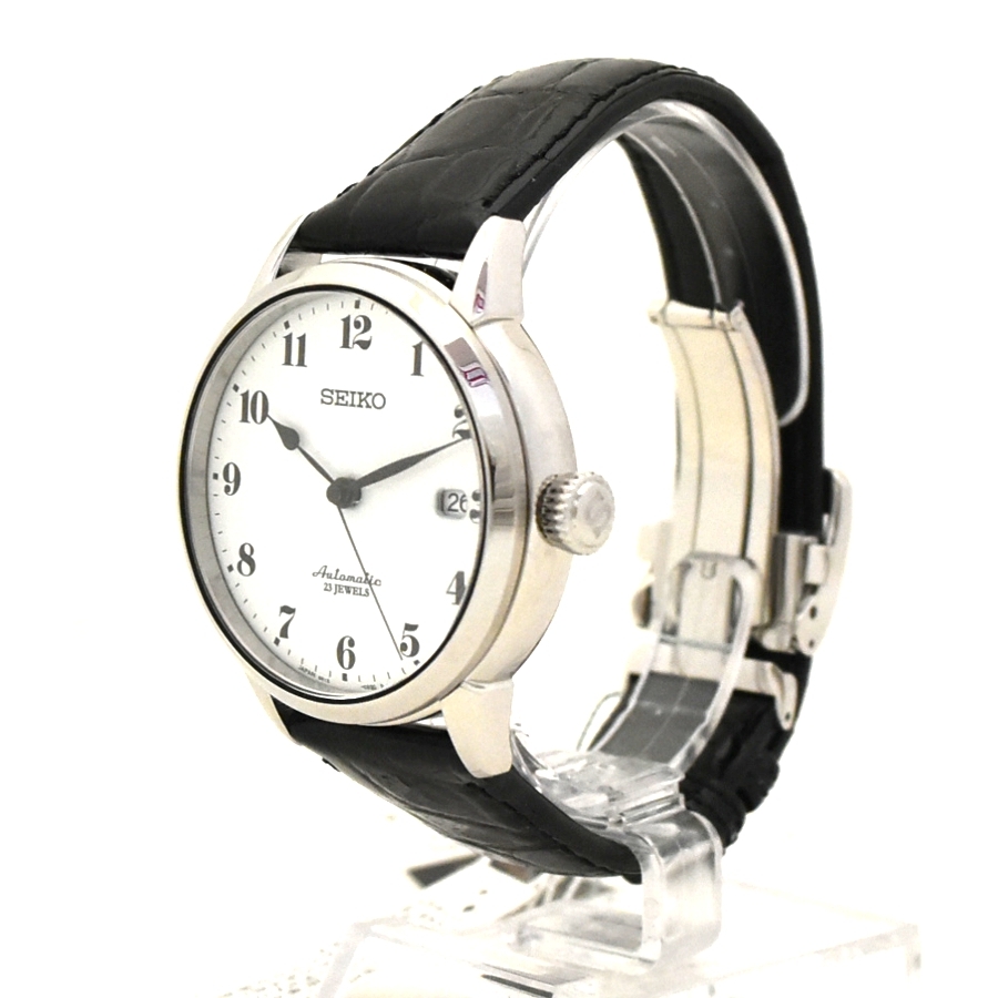 新品 1円 未使用品 Seiko セイコー プレサージュ メカニカル 琺瑯ダイヤル 腕時計 ステンレス レザー メンズ Sarx027 ホワイト の落札情報詳細 ヤフオク落札価格情報 オークフリー スマートフォン版