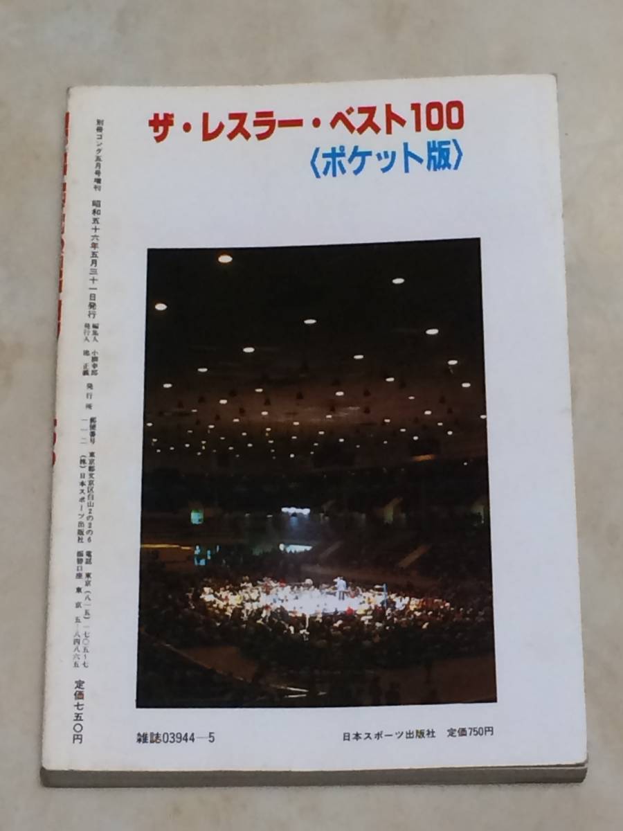 ゴング創刊13周年記念　永久保存版 THE WRESTLER BEST 100 ゴング創刊13周年記念 永久保存版 ザ・レスラー・ベスト100(小柳