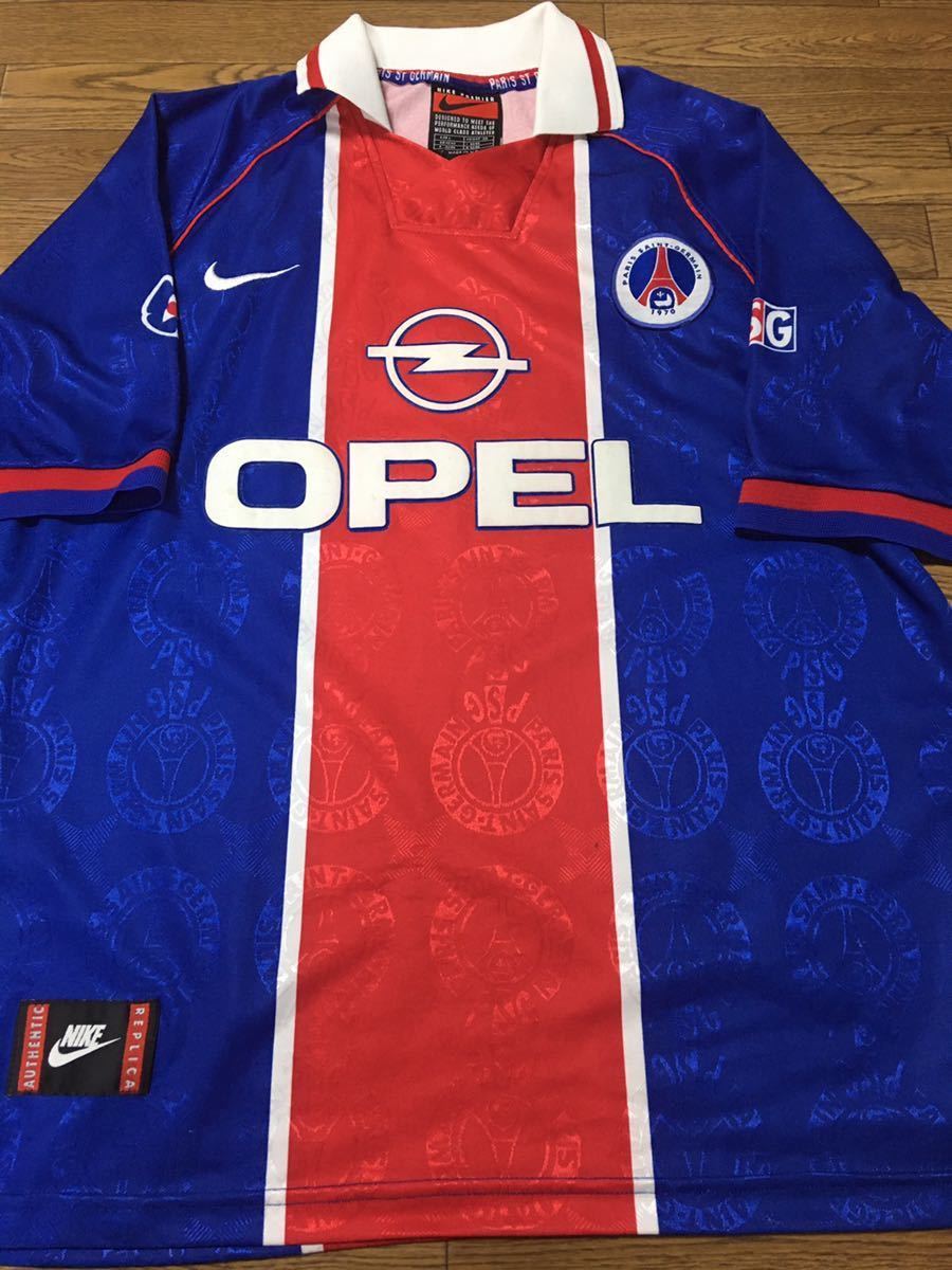 NIKE パリサンジェルマン レオナルド ユニフォーム 96-97 L UK製 NIKE パリサンジェルマン レオナルド ユニフォーム 96-97 L UK製