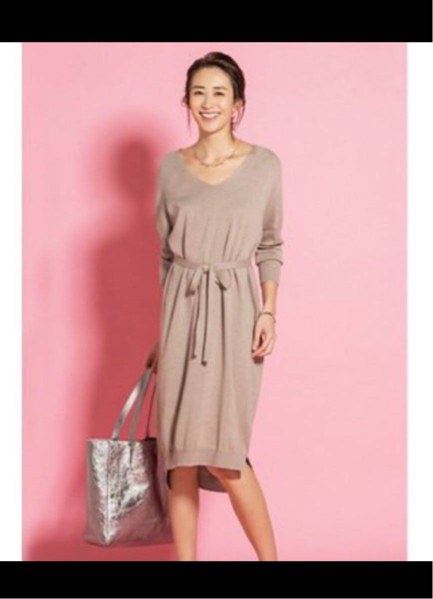 100円スタート スタイルデリ ウエストリボン付きvネック ニットワンピース の落札情報詳細 ヤフオク落札価格情報 オークフリー スマートフォン版