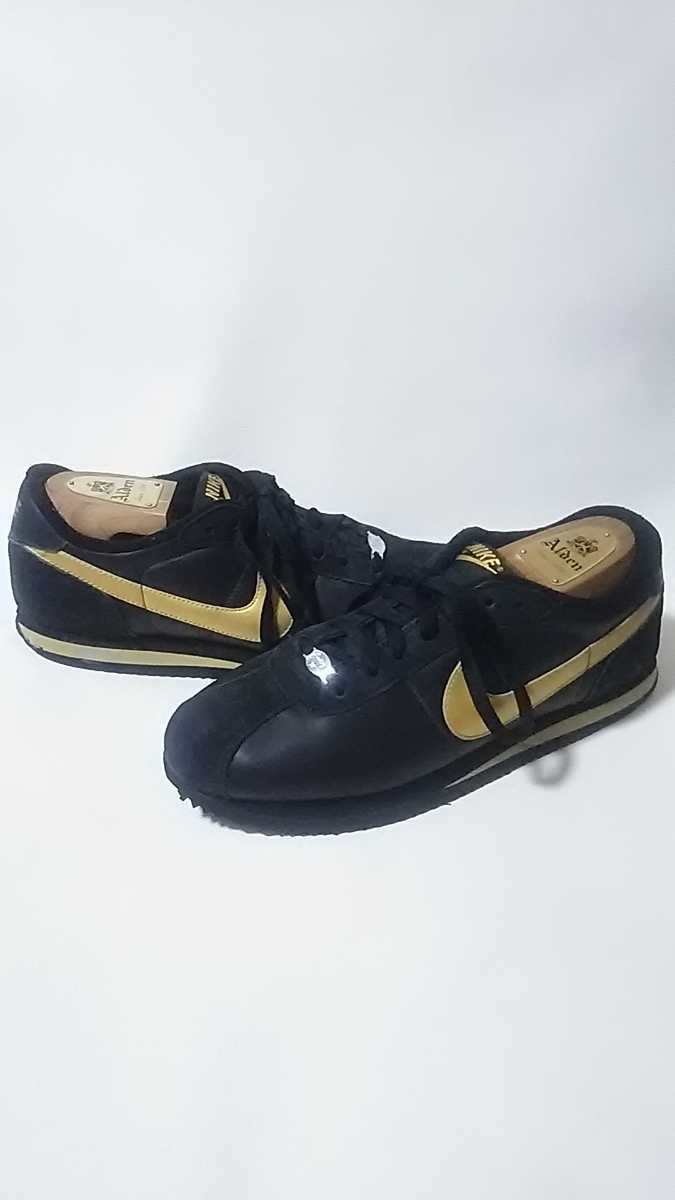 衝撃の逸品 軌跡のビンテージ復刻ファン待望 ナイキ コルテッツ高級レザースニーカー 最強カラーブラック黒金 旧き良き王道デザイン の落札情報詳細 ヤフオク落札価格情報 オークフリー スマートフォン版