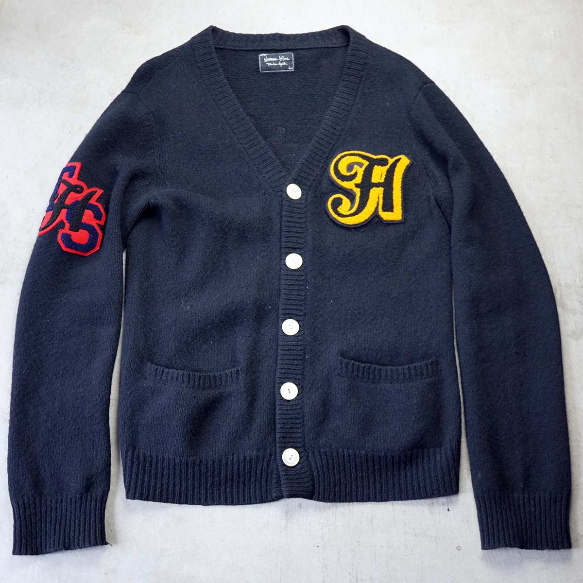 ナンバーナイン 2005-2006 A/W HIGH STREET着 ワッペンカーディガン