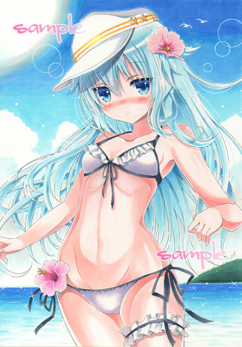 アニメ風手描き水着イラスト