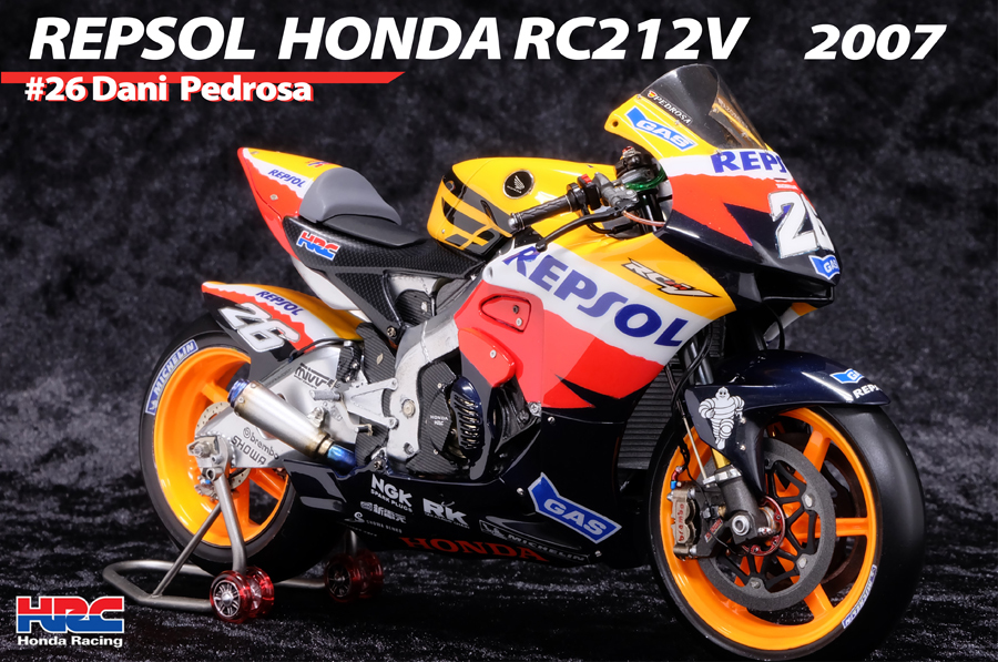 新品】□1/12 CGM '07 REPSOL HONDA RC212V #26 Dani Pedrosa車 塗装済