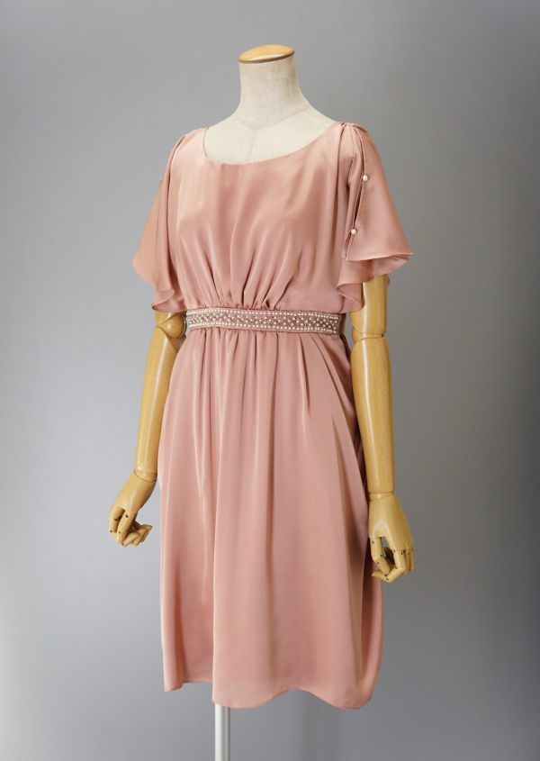 Gc9023 Aimer エメ ワンピース ドレス ギャザー フレアスリーブ パールビジュー装飾 フォーマル セレモニー ピンク サイズ9 の落札情報詳細 ヤフオク落札価格情報 オークフリー スマートフォン版