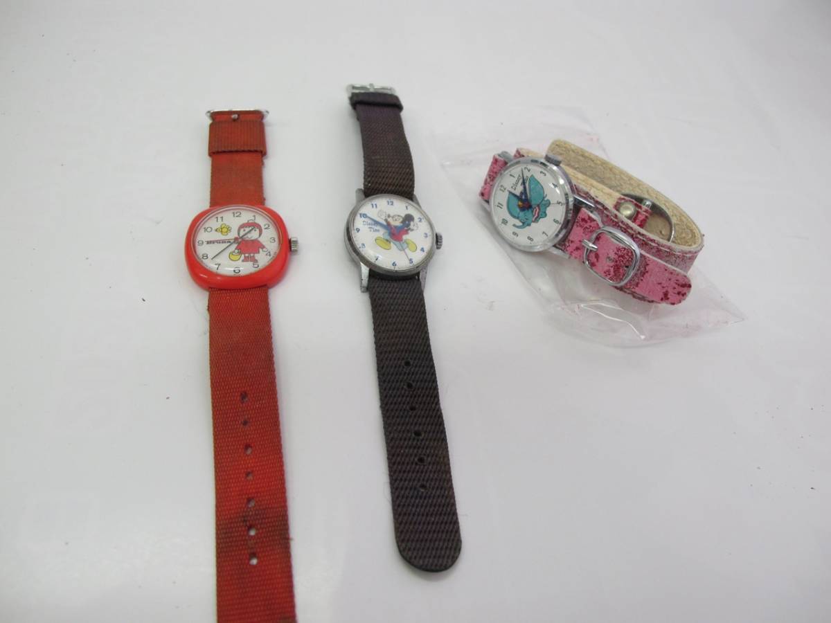 DisneyTime Dumbo 腕時計（Disney - 【W212-10】動作品 電池交換済 