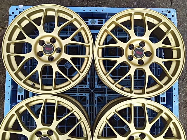 ☆即決！ 希少！ 軽量！ STI BBS ゴールド ホイール インプレッサ GC8