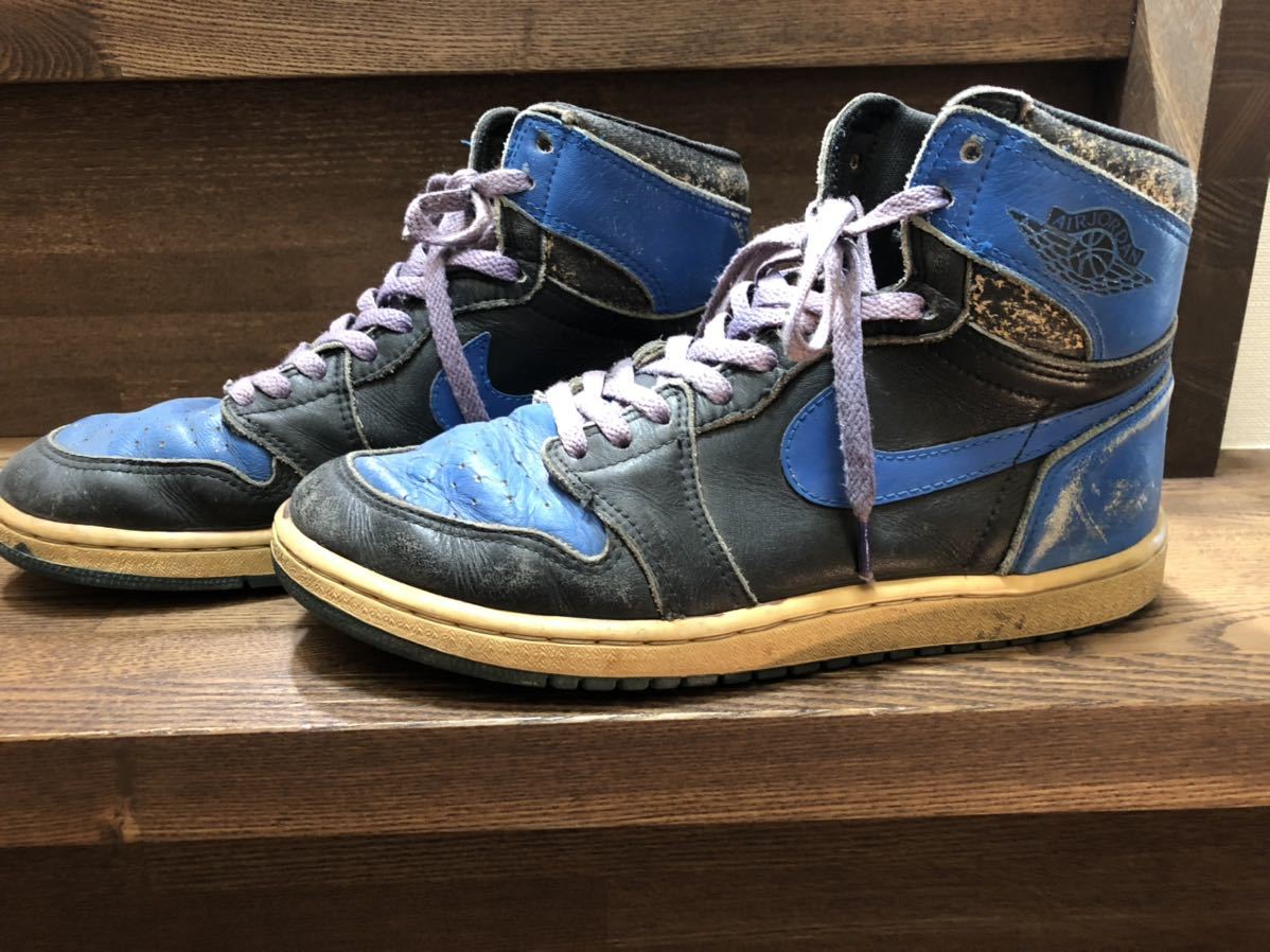 エアジョーダン1 オリジナル ２７センチ 青黒 の落札情報詳細 ヤフオク落札価格情報 オークフリー スマートフォン版