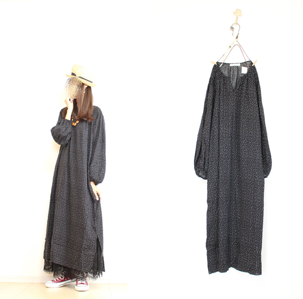 新品 送料198円 新品 アメリカンホリックamerican Holic 黒ドットショルダーギャザー入りスキッパールーズロングワンピース の落札情報詳細 ヤフオク落札価格情報 オークフリー スマートフォン版