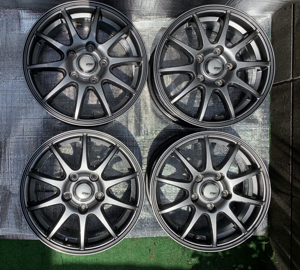 □美品□アルミホイール「SPORT ABELIA」15インチ×6.0J 5穴 ヴォクシー  