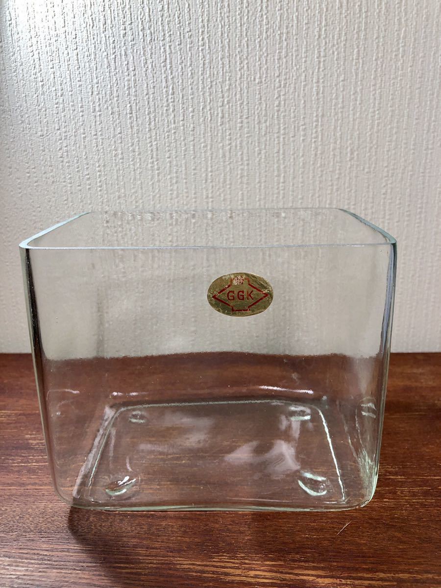 古い水槽 ガラス アンティーク 古道具 花瓶 メダカ 昭和 レトロ の落札