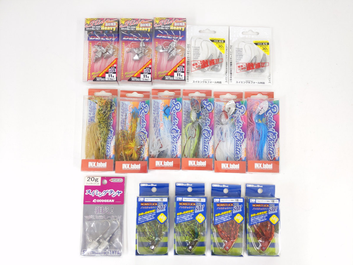 新品 ブルーブルー ノンスタックジグ Sw 14g インクスレーベル ロックンチャター デコイ スライドボム ヘビー 11g 等計16個 新品 の落札情報詳細 ヤフオク落札価格情報 オークフリー スマートフォン版