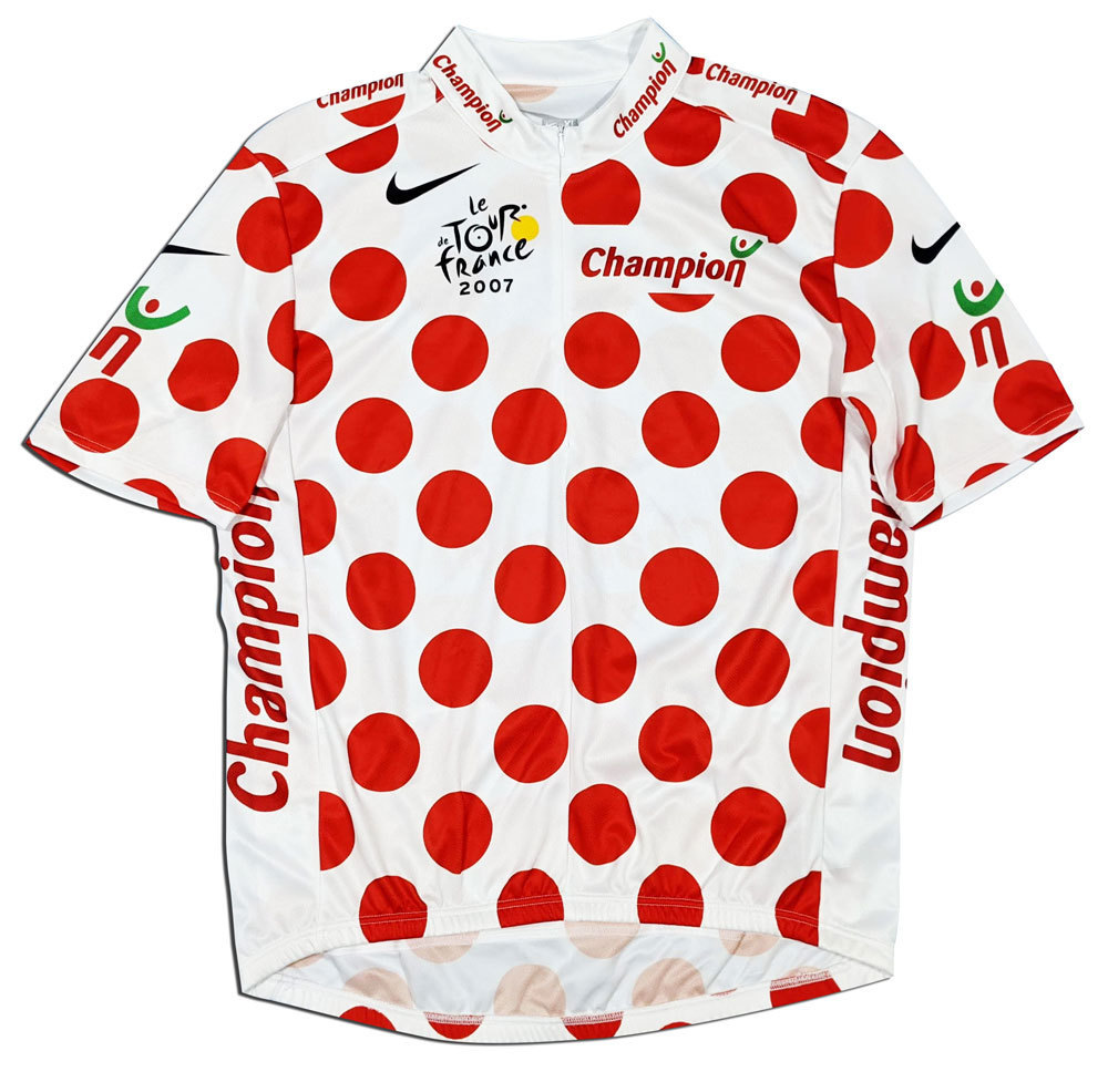 1 07 ツール ド フランス マイヨ ブラン ア ポワ ルージュ 山岳賞 Nike Made In Italy 1円スタート の落札情報詳細 ヤフオク落札価格情報 オークフリー スマートフォン版