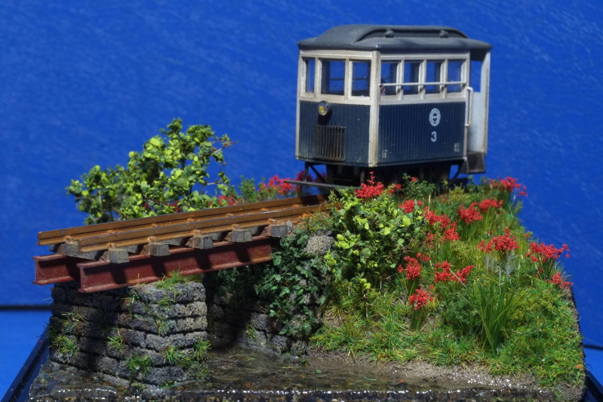 食*ン様 機関庫のある風景〜HOナロー 鉄道模型 展示台 ジオラマ 新品】 1/87 HOナロー ミニジオラマ 車両展示台 いつか見た風景 軽便