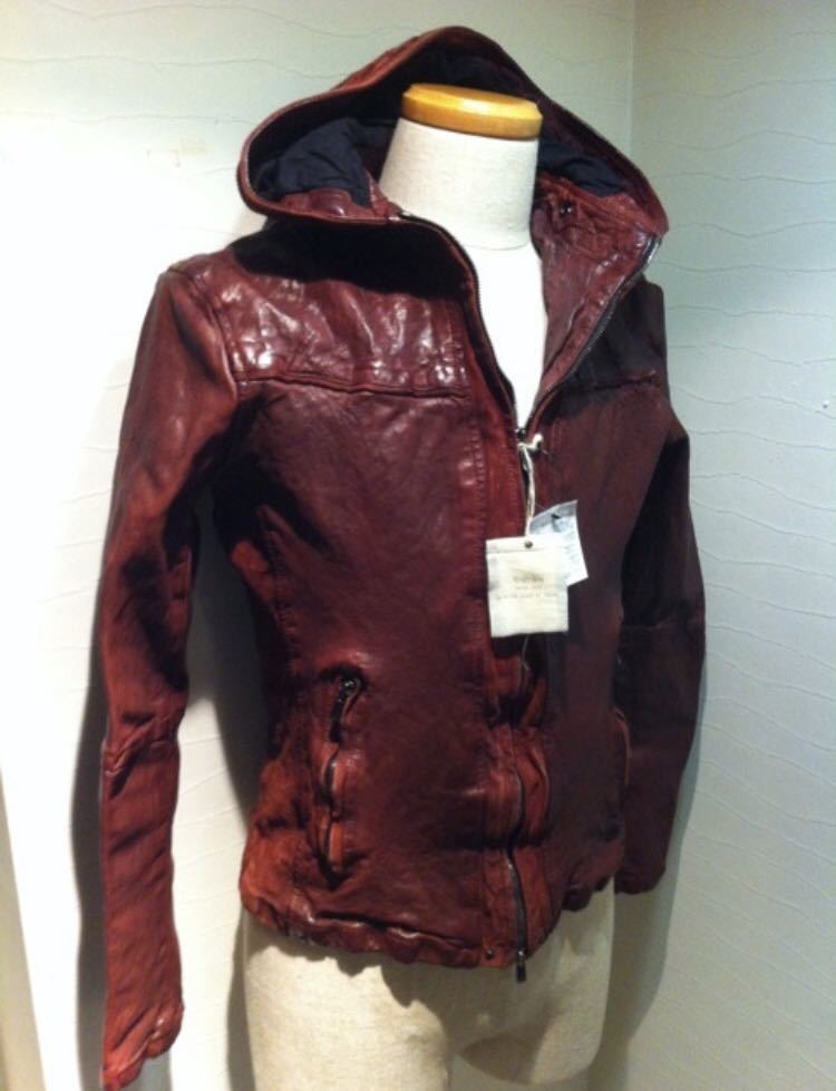 【古着】レザージャケット レッド cathy jane Cathy Jane / キャシージェーン レザージャケット ライダース 赤 希少