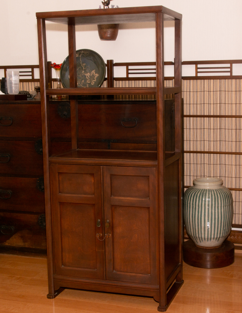 希少・歴史的鳥取の民藝☆辰巳木工／ケヤキ材6段チェスト／デザイン