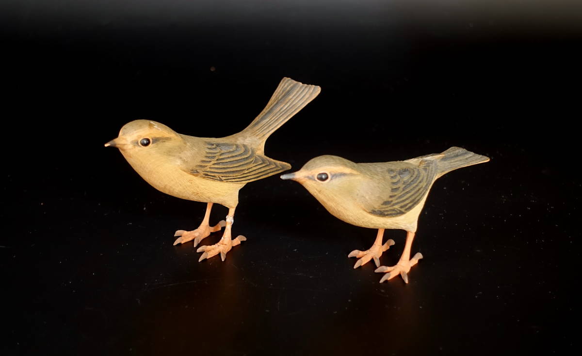 上野玉水 彩色木彫 鶯一対 共箱 木彫 彫刻 置物 Ys5 の落札情報詳細 ヤフオク落札価格情報 オークフリー スマートフォン版