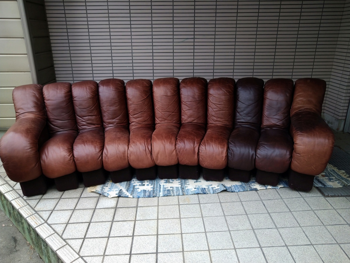 de Sede/デセデ　モビリア　スネークソファ　本革　11連　250万円　美品 f240842392.1.gif