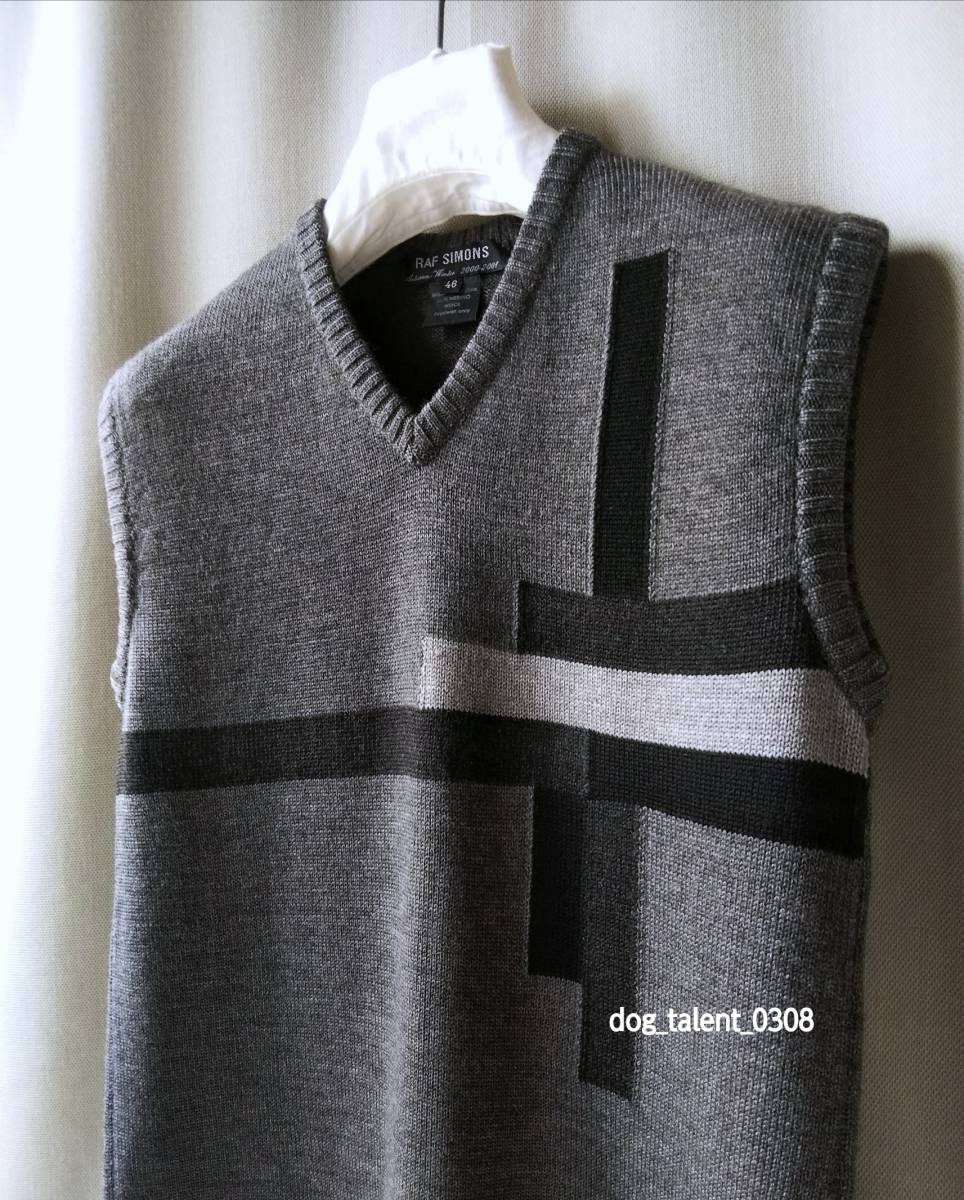 RAF SIMONS archive autumn-winter 2000-2001 「CONFUSION」 wool vest