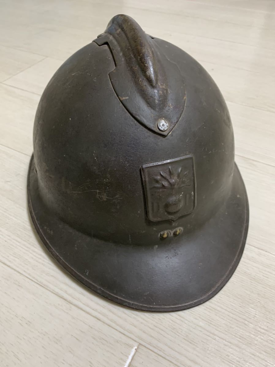 第二次世界大戦 フランス軍 エイドリアン M1915金属製ヘルメット（レプリカ） 第二次世界大戦 フランス軍 エイドリアン M1915金属製ヘルメット
