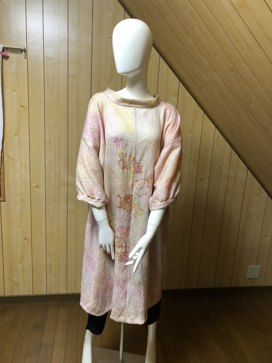着物リメイク ハンドメイド 正絹 総絞りワンピース 672 L 3l可愛い おしゃれ 軽い ストール付 の落札情報詳細 ヤフオク落札価格情報 オークフリー スマートフォン版