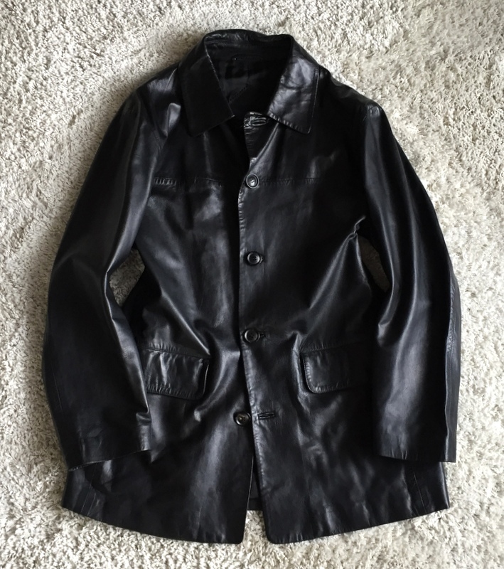 Aquascutum】レザー ジャケット(M)ブラック アクアスキュータム 高級