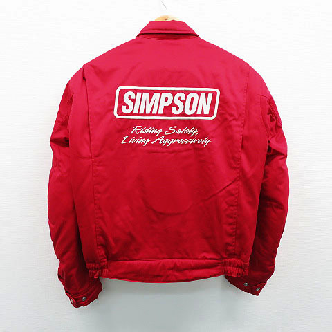 SIMPSON シンプソン SJ-6131 中綿ライディングジャケット レッド系 L