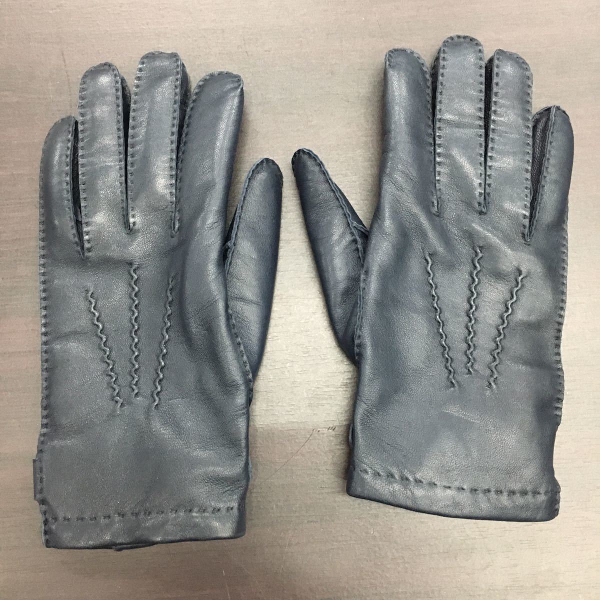 W11 美品 デンツ レザーグローブ 手袋 サイズ 8 ネイビー Dents メンズ レディース ファッション の落札情報詳細 ヤフオク落札価格情報 オークフリー スマートフォン版