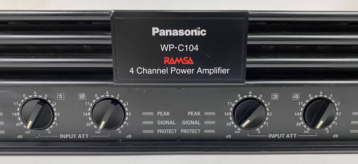 Panasonic RAMSA WP-C104 4チャンネルパワーアンプ WP-C104 4チャンネルパワーアンプ : オマツリライフ - 通販