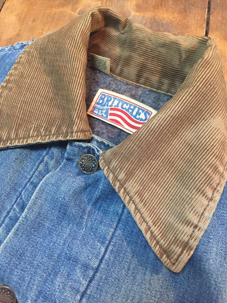 USA製 70's ビンテージ BRITCHES カバーオール デニム ジャケット