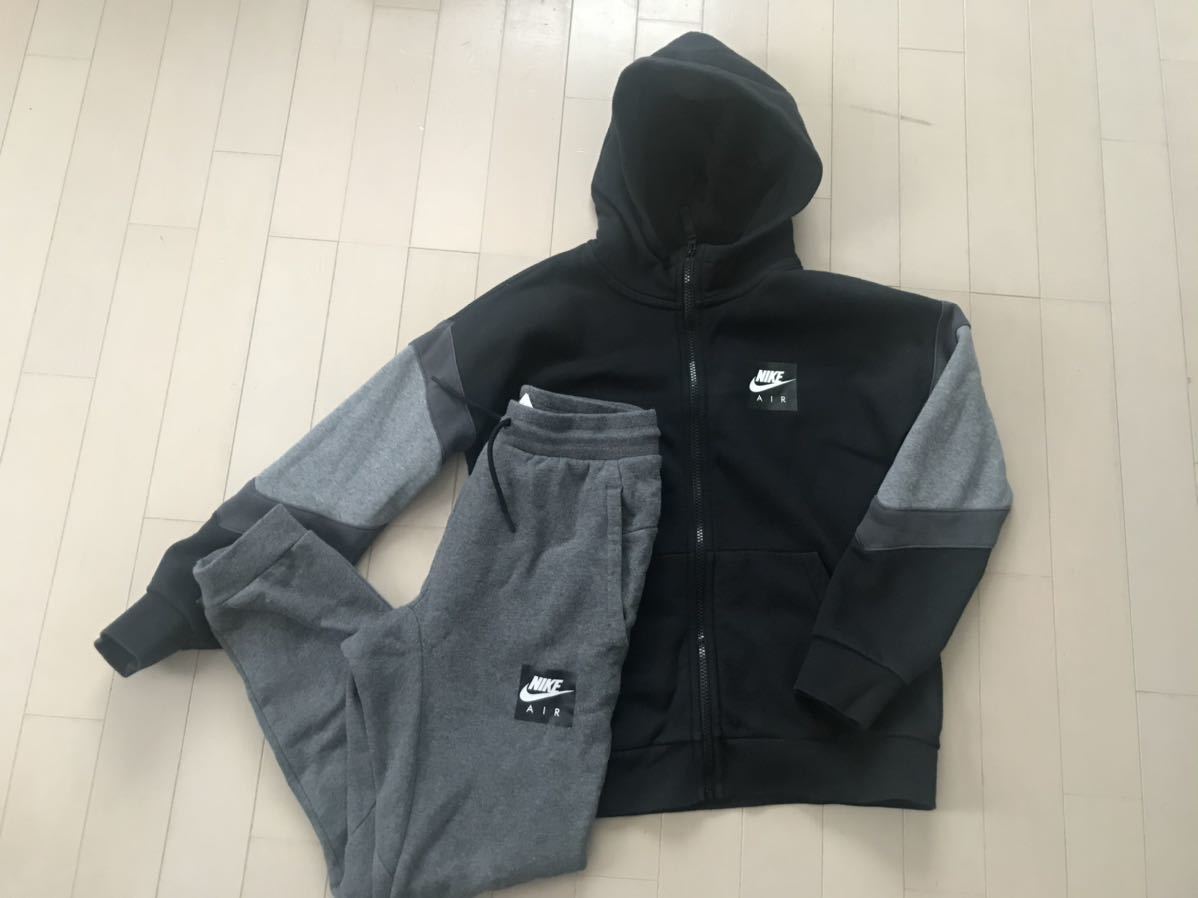 ナイキnikeスウェット上下セット ジャケット パンツ ジュニアｌ 160 黒パーカージャージトレーニングウェア の落札情報詳細 ヤフオク落札価格情報 オークフリー スマートフォン版
