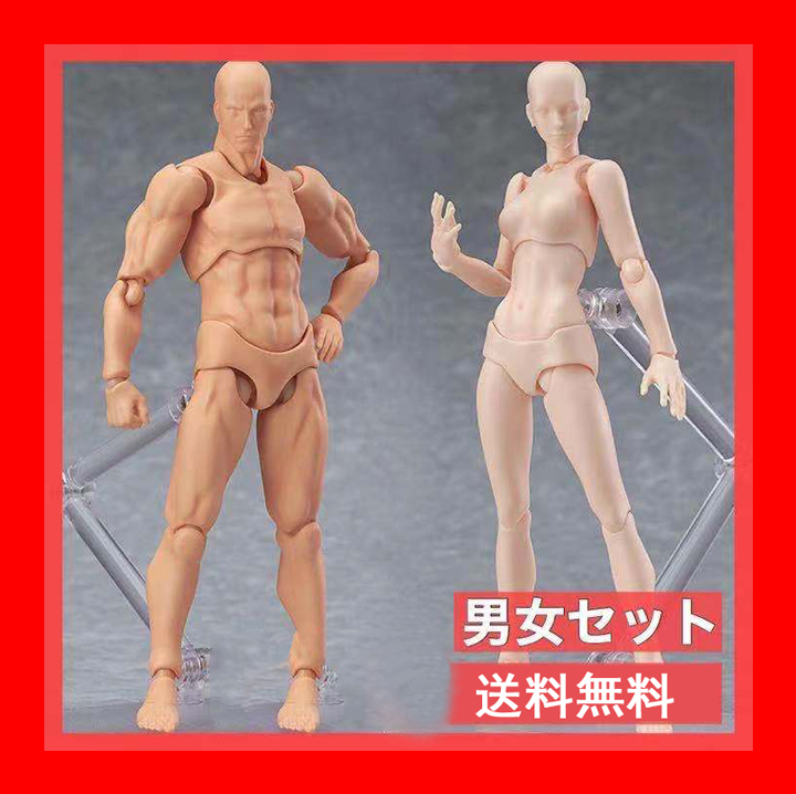 新品 デッサンドール 男女セット フィギュア イラスト 素体モデル人形 肌色 の落札情報詳細 ヤフオク落札価格情報 オークフリー スマートフォン版