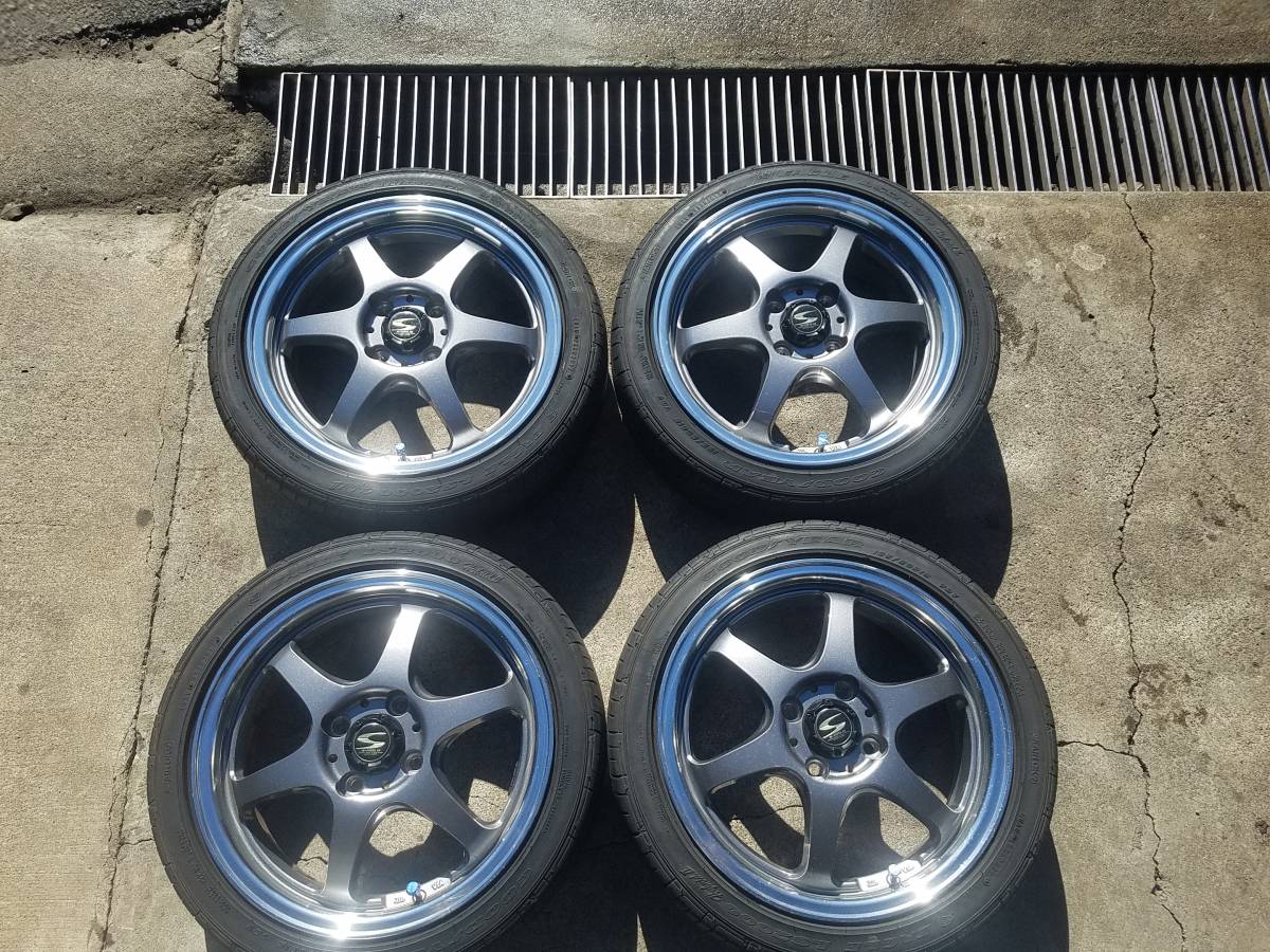 S-HOLD エスホールド FUTEX-5 15インチ 5J PCD100 4穴 タイヤ付き 4本